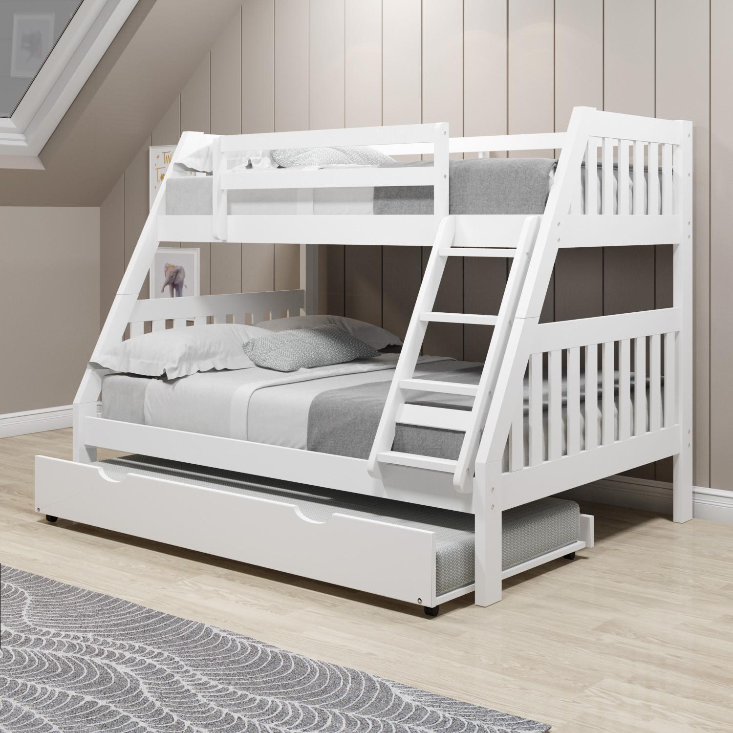 Rent to Own Donco Austin Twin over Full White Mission Bunk Bed with